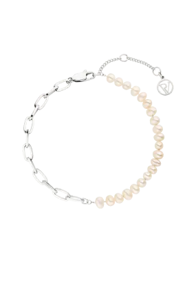 Pearl Bicycle Bracelet Silver