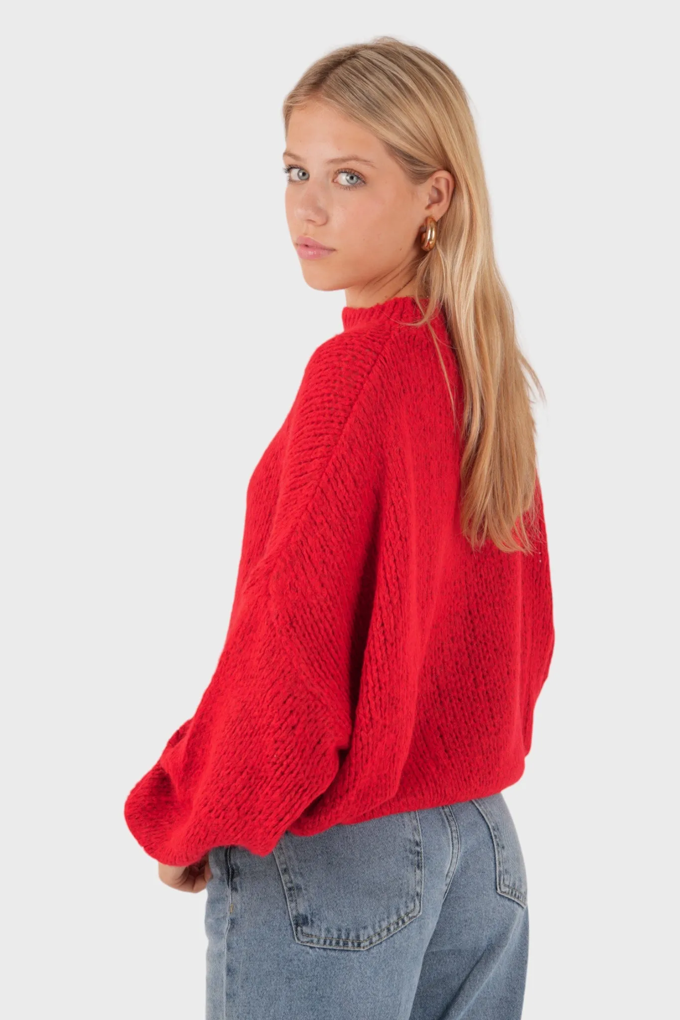 "Keep me warm" sweater red