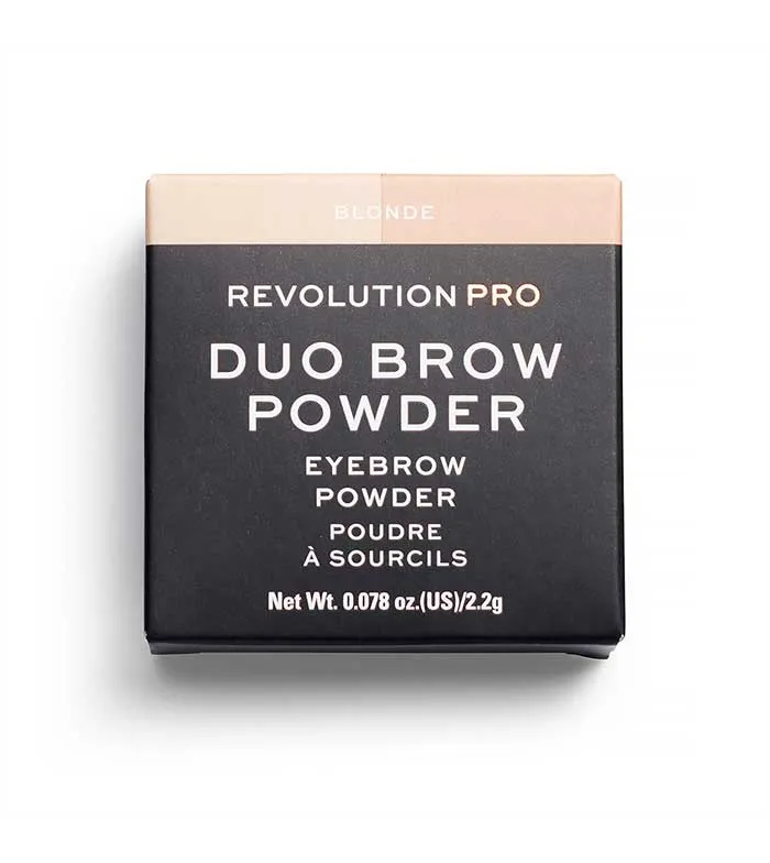 Revolution Pro - Sombra para cejas en polvo Duo Brow - Blonde