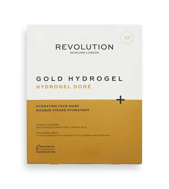 Revolution Skincare - Pack de 2 mascarillas hidratantes Gold Hydrogel