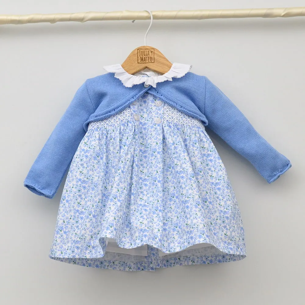 Vestido bebé London punto Smock