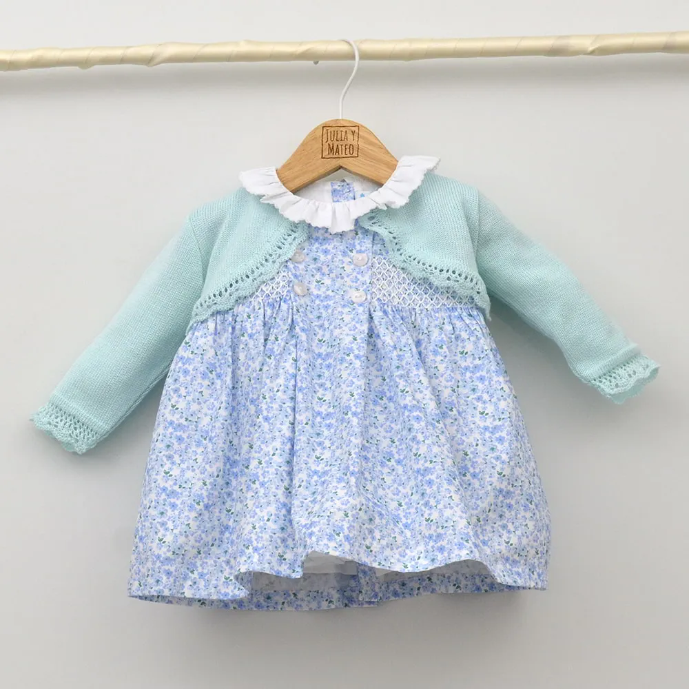 Vestido bebé London punto Smock