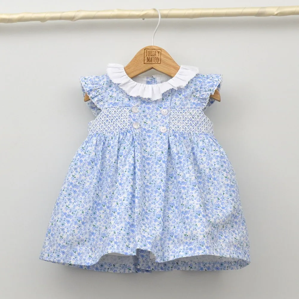 Vestido bebé London punto Smock