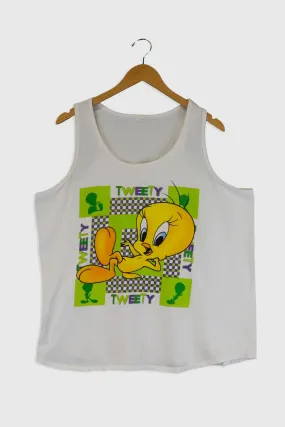 Vintage Looney Tunes Tweety Bird Tank Top T Shirt