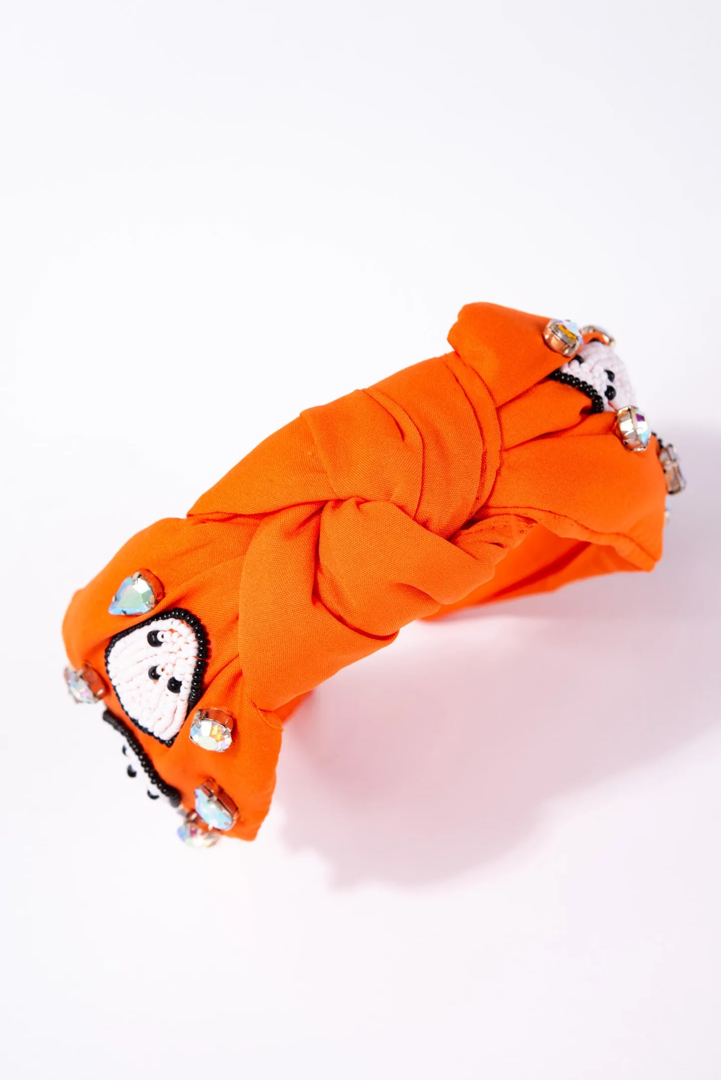 Willow Spooky Ghost Beaded Fashion Headband - Orange