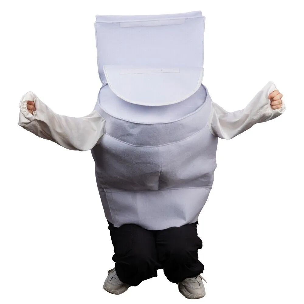 Xcoser Skibidi Toiletman Kids/Adults Funny Toilet Man Cosplay Costume